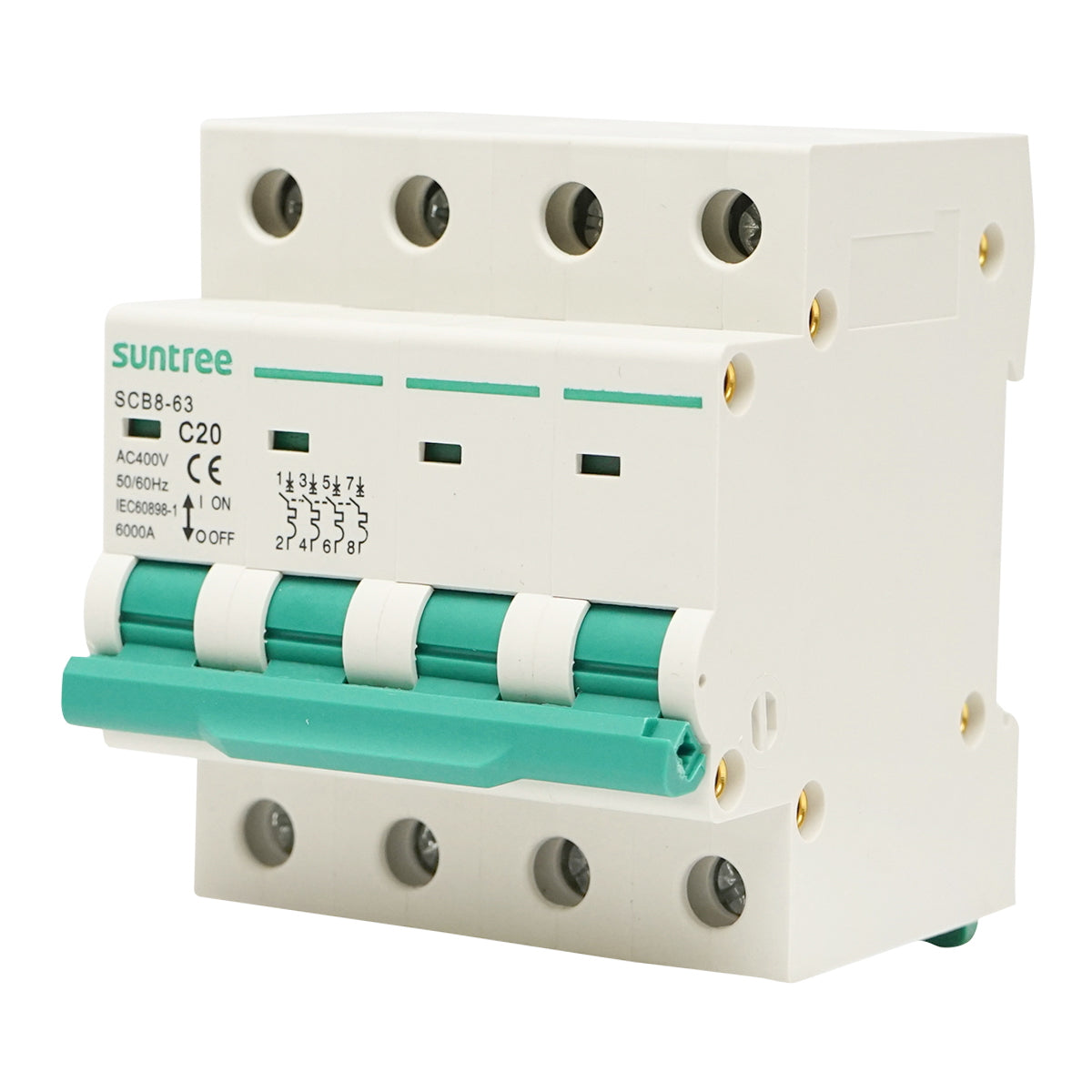 Automatic circuit breaker 4P, 20A 400VAC Suntree