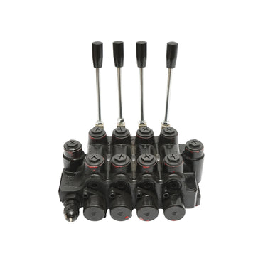 Hydraulic distributor with 4 ways with levers and accessories