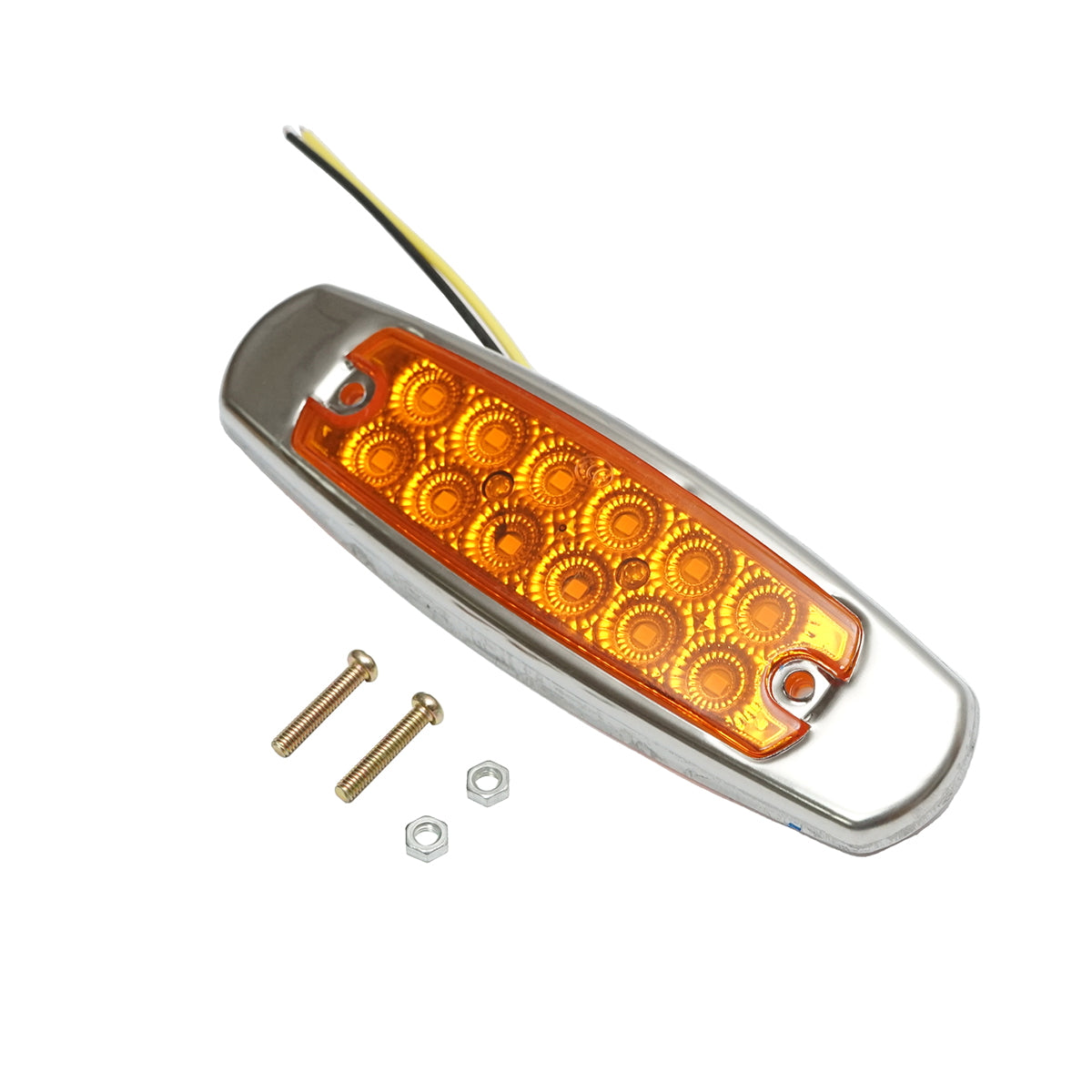 24V LED side marker light, yellow 12 LEDs 155x46x13mm