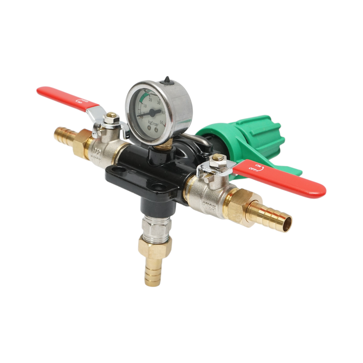 Distributor with 2 horses, glycerin manometer included for herbicide applicator