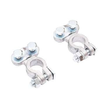 Set of lead battery terminals with screw fastening