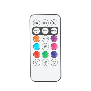 Set of 2 RGB strobe LED lamps with remote control, 10 modes, 8 colors, 110mAh rechargeable lithium battery USB-C IP65