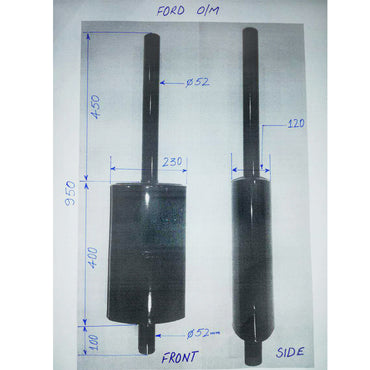 Exhaust muffler for Ford O/M