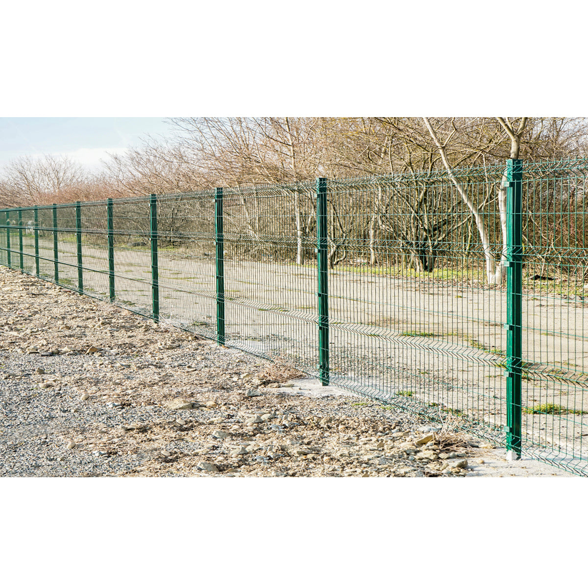 Zinc-coated bordered panel for fence 2500x1830mm green RAL6005