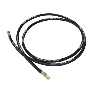 Pressure hose 2SN DN10 certified with hydraulically fixed ends L = 3400 mm (Reduction M20X20)