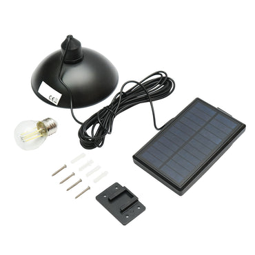 LED solar lamp 2W with 1.5W/5.5V solar panel, battery 3.7V/1.2 Ah and IP54 lampshade Breckner Germany