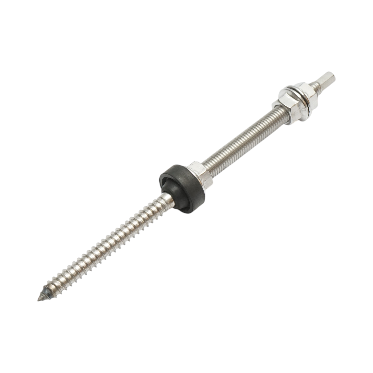 Spacer bolt for corrugated roof M10x200mm with rubber seal for mounting solar photovoltaic panel system B