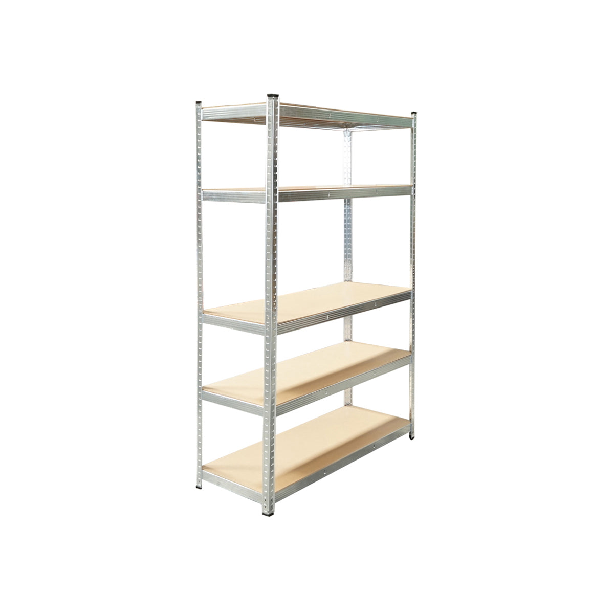 Metal shelf with 5 MDF shelves, 180x120x45cm, 175kg/shelf, assembly without screws, galvanized