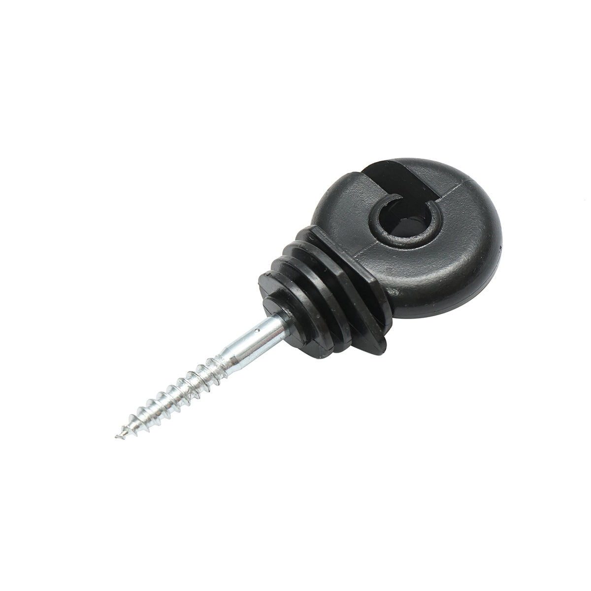 Compact black ring isolator with a diameter of 5.6mm, measuring 87x37mm for electric fence Thor