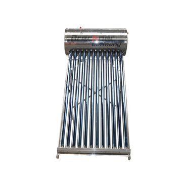 Non-pressurized stainless steel solar panel with 12 tubes for hot water, 120L boiler Breckner Germany