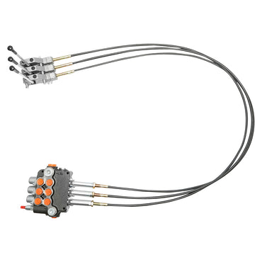 Hydraulic distributor with 3 levers, cable length 2m pressure 250 bar flow 80L/min Breckner Germany