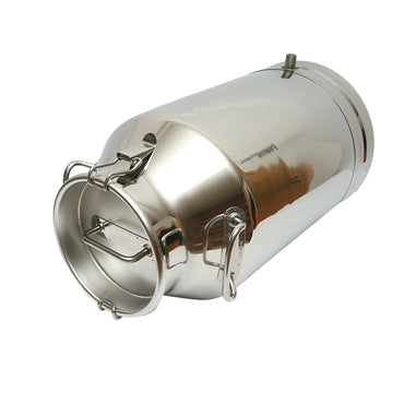 Stainless steel milk container with lid 40L with tap milking machine for cows Breckner Germany