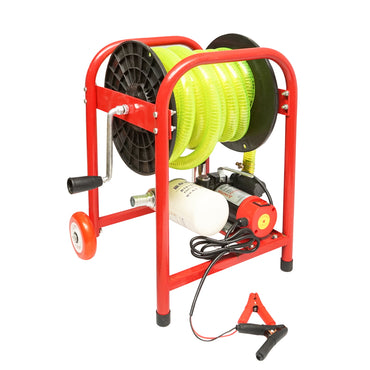 12V fuel transfer pump, 300W with filter and hose, mobile Breckner Germany