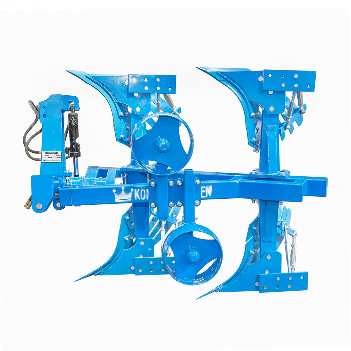 Agricultural plow with 2 blades and reversible notched shares hydraulic Konig Traktoren