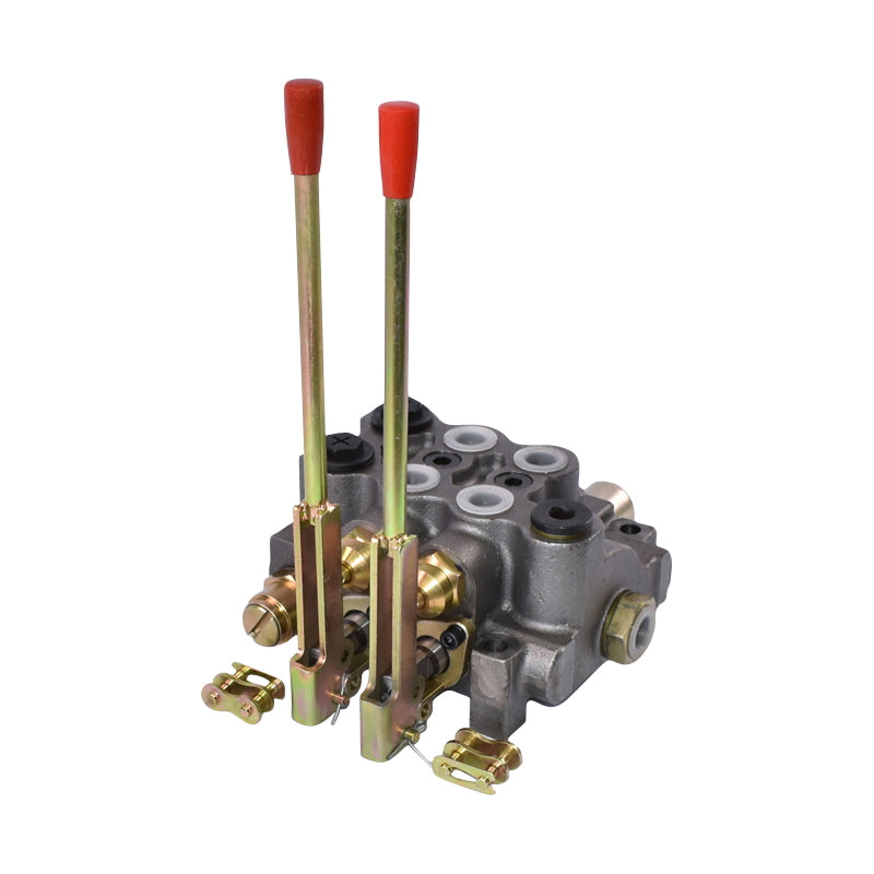 Professional hydraulic distributor with two levers, pressure 200 bar 80L/minute