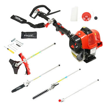 4 in 1 multifunctional gasoline lawn mower 1 cylinder 0.9kW/9000rpm. 25cc Breckner Germany