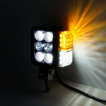 Universal tractor headlights left and right with LED 10-80V, color temperature 6000K, 3W LED positions and 3W LED signaling Breckner Germany