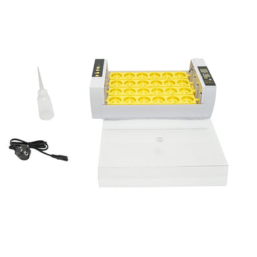 Automatic incubator 24 eggs 60W, 220V, automatic rotation, temperature control, humidity, electronic display, LED illuminated tray