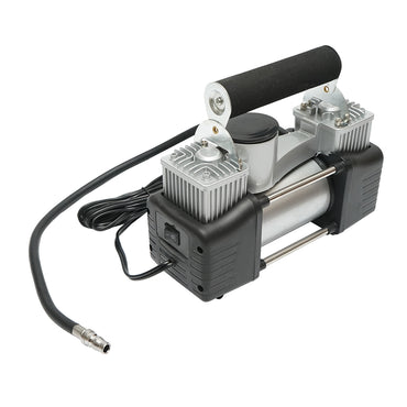 12V tire inflation air compressor, 150PSI, 85l/min, 2 cylinders, 3m cable for car lighter socket