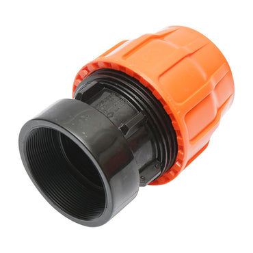 Layflat Adaptor with Dutch D75x75mm with internal thread, PN6 Poelsan