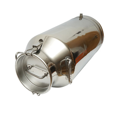 Stainless steel milk container with lid 50L with tap milking machine for cows Breckner Germany