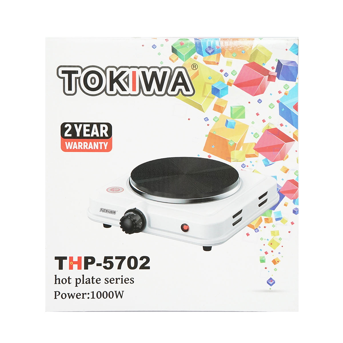Electric hob 220V, with 1 burner 1000W, 210x210x60mm