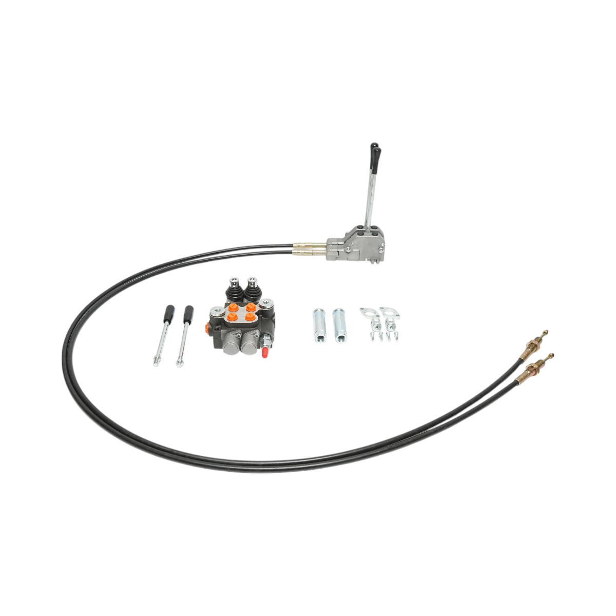 Hydraulic distributor with 2 levers, cable length 2m pressure 250 bar flow 40L/min Breckner Germany