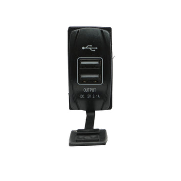 Socket, charger with 2 x USB ports, 5V, 3.1A universal