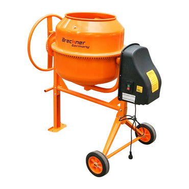 Concrete mixer 550 W, tub volume 140L, gear and crown made of cast iron, 48 kg Breckner Germany