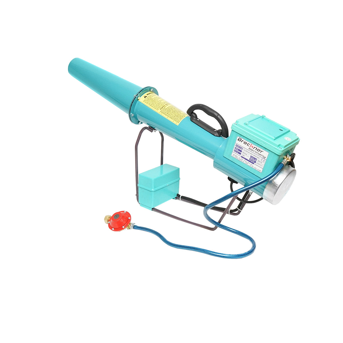 Electric bat on battery with 220V socket charger, gas explosion to scare birds Breckner Germany