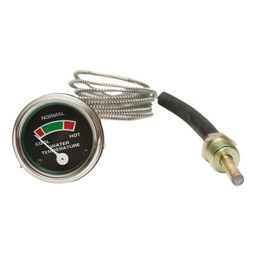 Water temperature indicator mechanical gauge with probe Massey Ferguson OEM K11638, 1078125M91, 180727M91, 180727M92, 180727M93, 881369M91, 881396M91, 899455M91, 1850512M93