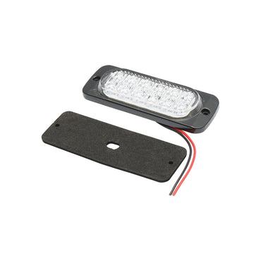 White LED strobe side lamp 115mm 12-24V FR1278W Breckner Germany