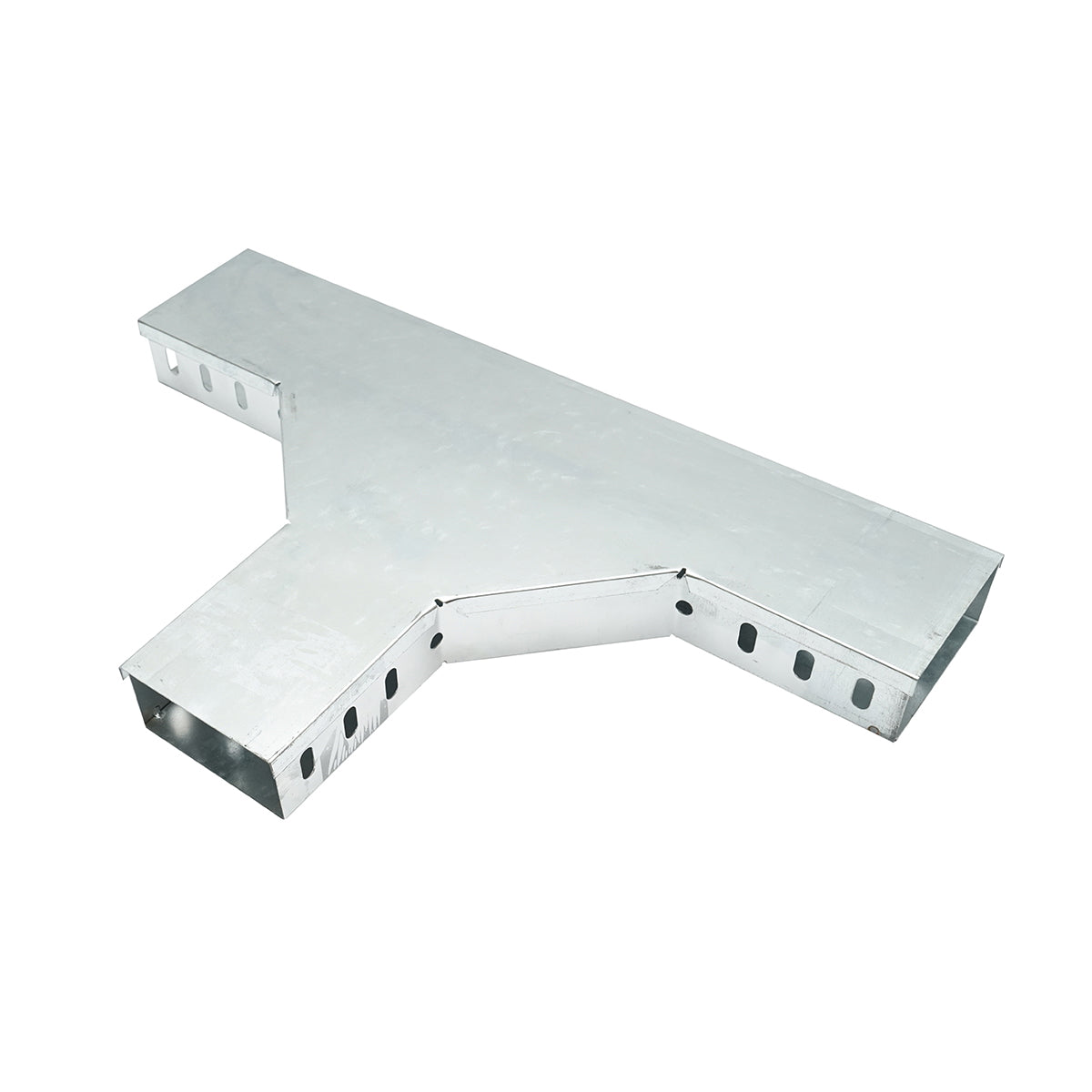 Horizontal T branch made of galvanized steel for gutter 50x100mm
