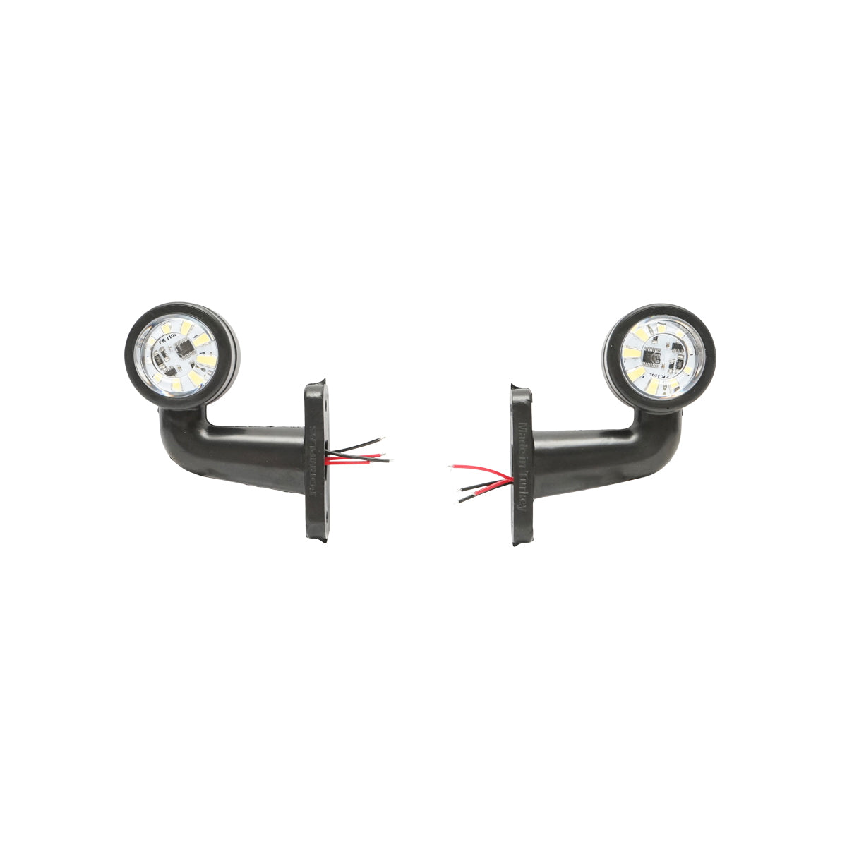 Set of rotating LED white-red warning lamps with arms 12-24V FR1103 Breckner Germany