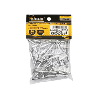 Aluminum pop rivets 4.8x12.7mm 50 pcs Hoteche