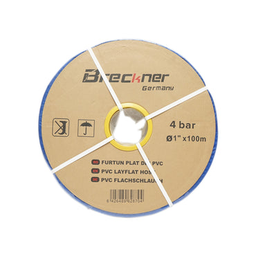 Flat water hose for irrigation made of PVC 1 inch long 100m, PN4 Breckner Germany
