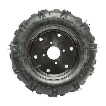 Complete wheel 400/10 tread 8PR with black rim