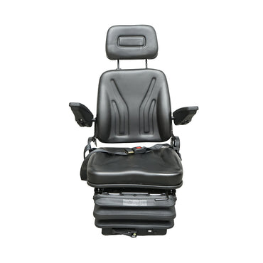 Universal adjustable seat for weight 50-130Kg, armrests and backrest reclining 50-90° for tractor, agricultural machinery, industrial, forklift
