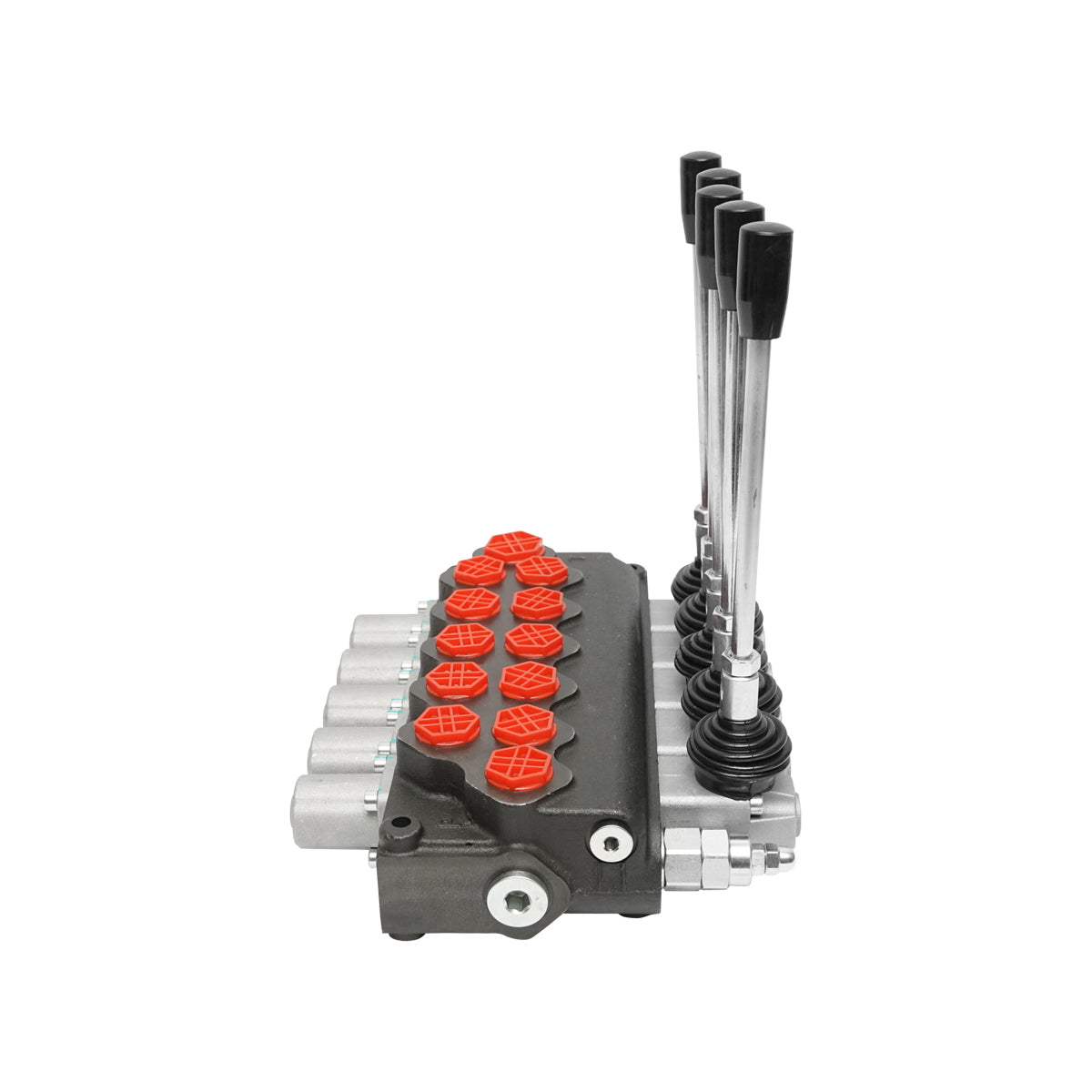 Hydraulic distributor with 5 levers safety valve SD11 flow 80L/min lever and reduction -15 /+80 Breckner Germany