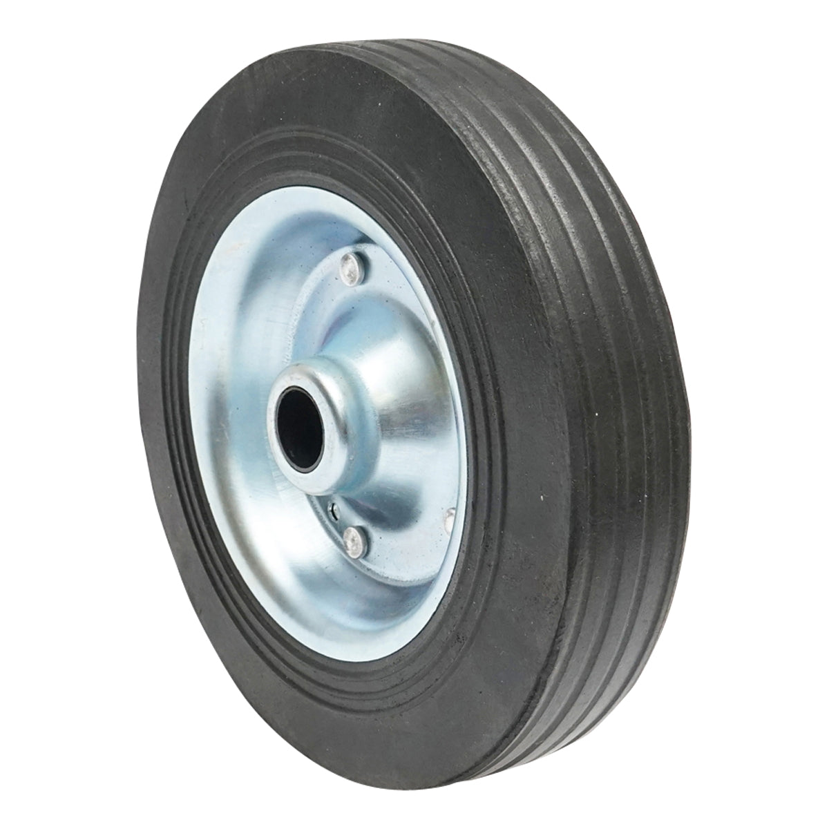 200X50mm rubber wheel with metal rim for trailer support wheel attachment on axle fi20mm
