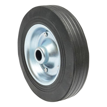 200X50mm rubber wheel with metal rim for trailer support wheel attachment on axle fi20mm