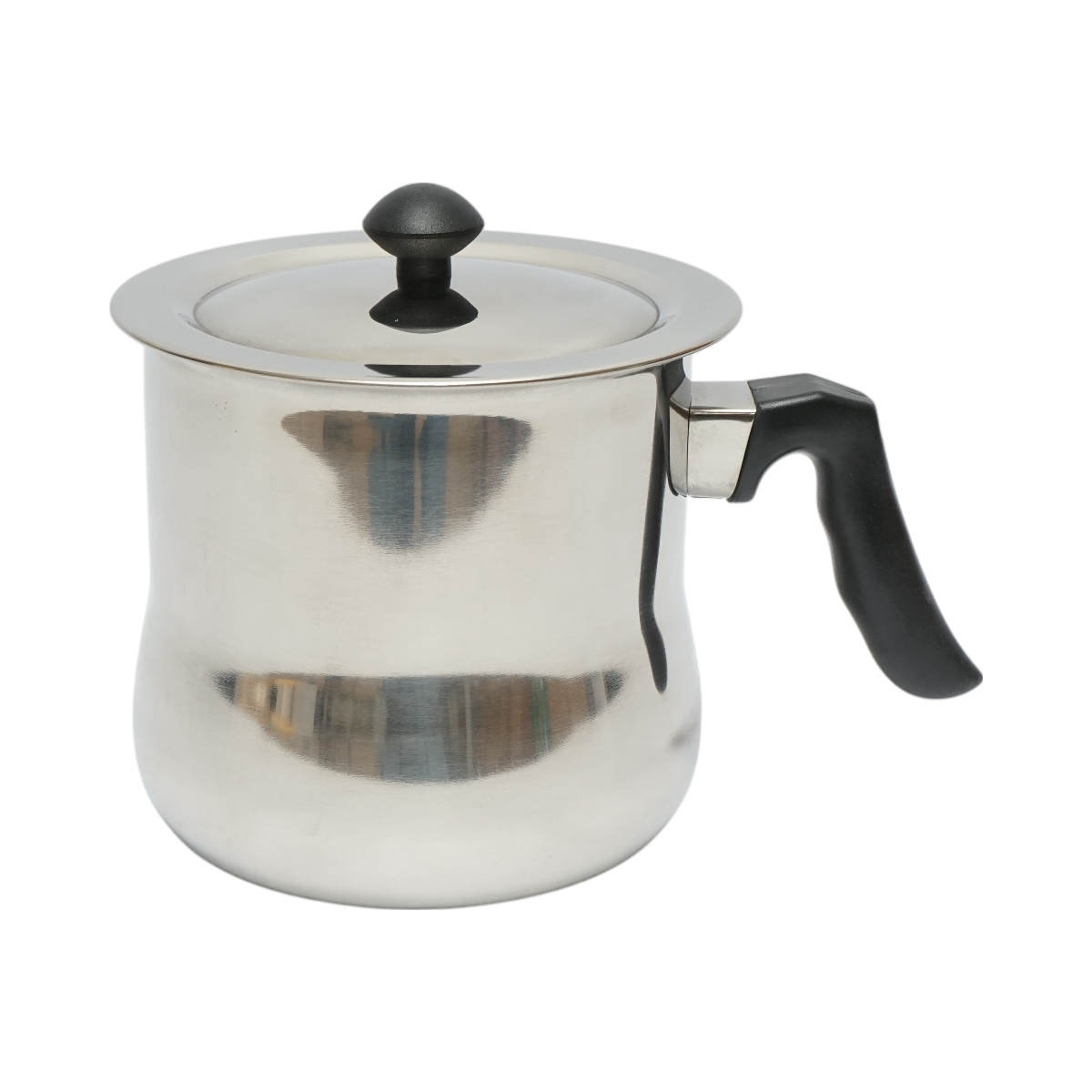 Stainless steel recipient with double walls for melting wax 1.5L