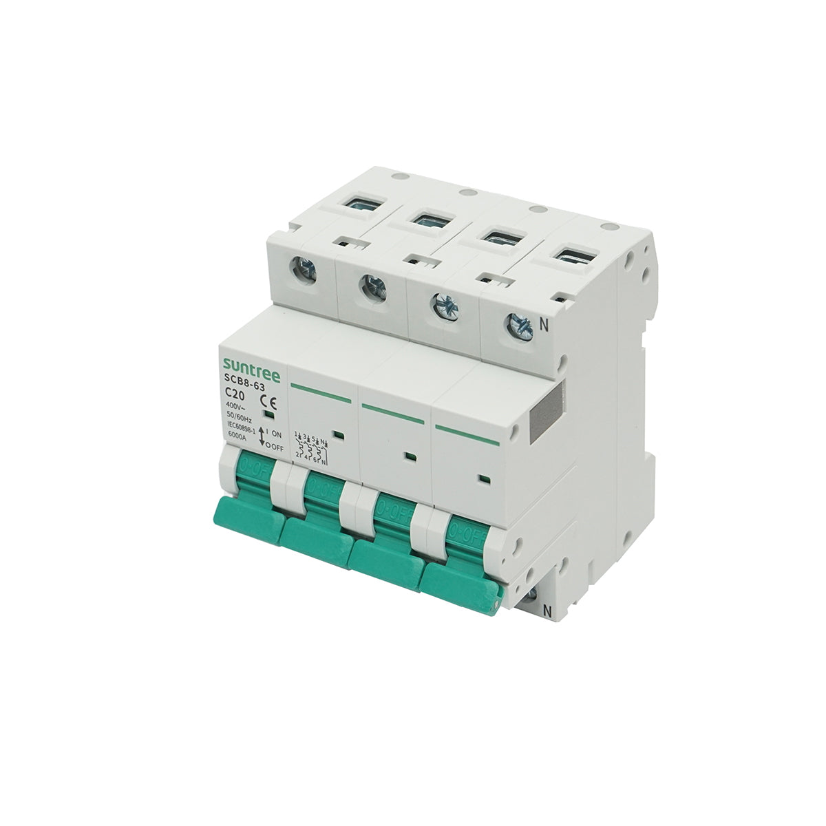 Automatic circuit breaker 3P+N, 20A 400VAC Suntree