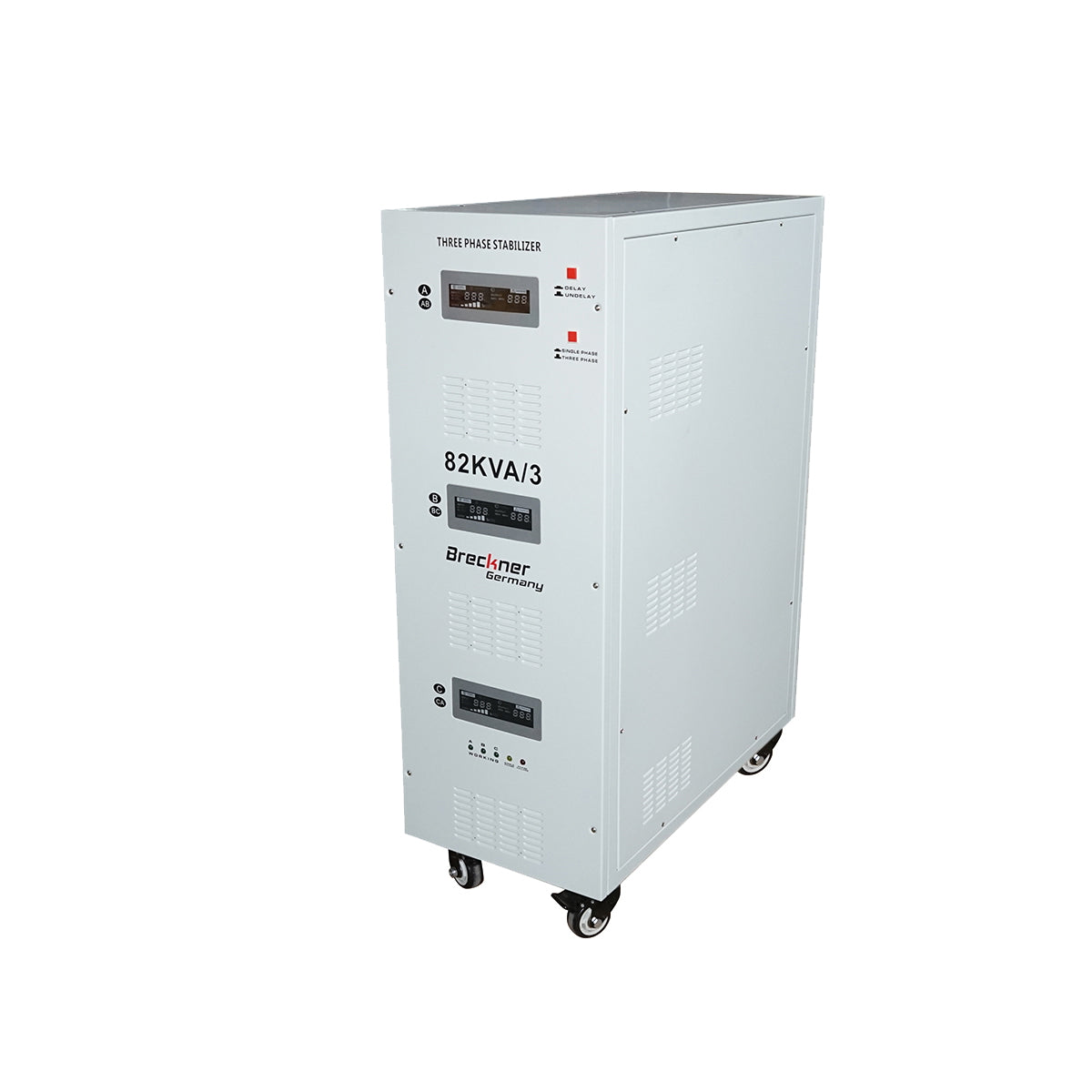 Automatic voltage stabilizer 82KVA, 64KW three-phase with servomotor Breckner Germany