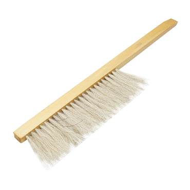 Double row beekeeping brush made of horse tail with a wooden handle