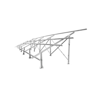 Complete mounting system, concrete anchoring structure for 22 photovoltaic solar panels 12 KW at a 30-degree angle Breckner Germany