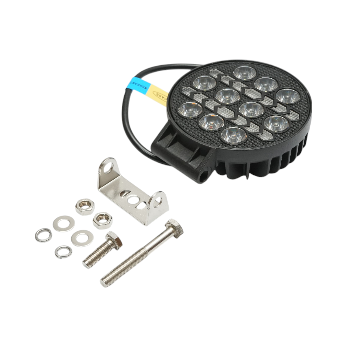 Round LED projector with DRL 9-80V, 36W, white-yellow, aluminum housing IP67 Breckner Germany