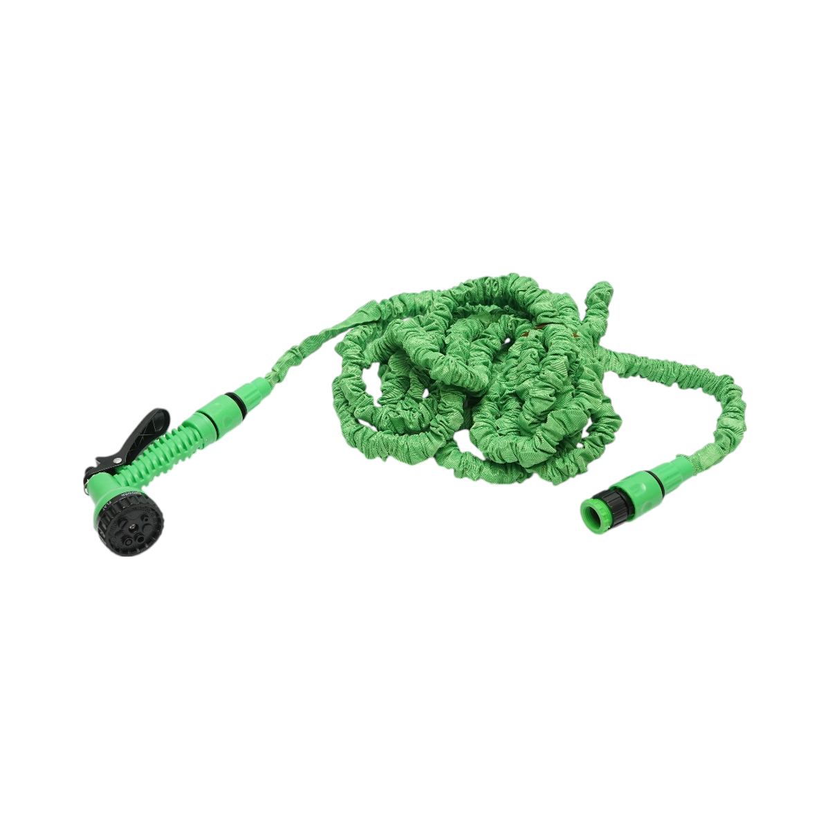 Expandable latex garden hose 5-15m with adjustable pistol 7 modes, 3/4 adapter, quick connector 1/2