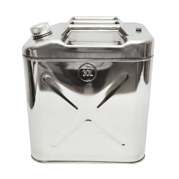 30L stainless steel canister with flexible hose and screw cap