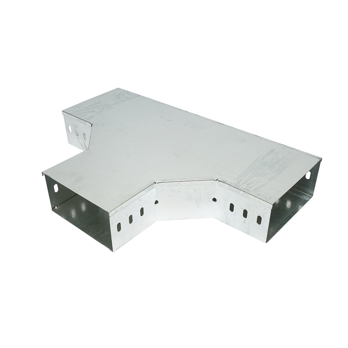 Horizontal T branch made of galvanized steel for gutter 100x200mm